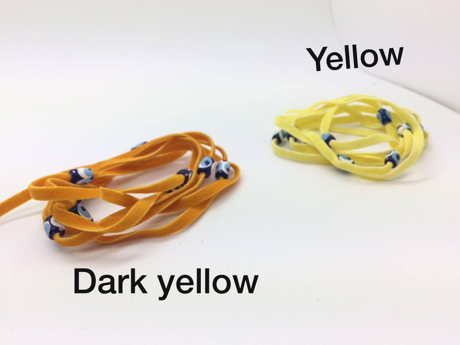 Turkish Evil Eye Wrap Bracelets Velvet String Kabbalah Blue Beads Protector Luck