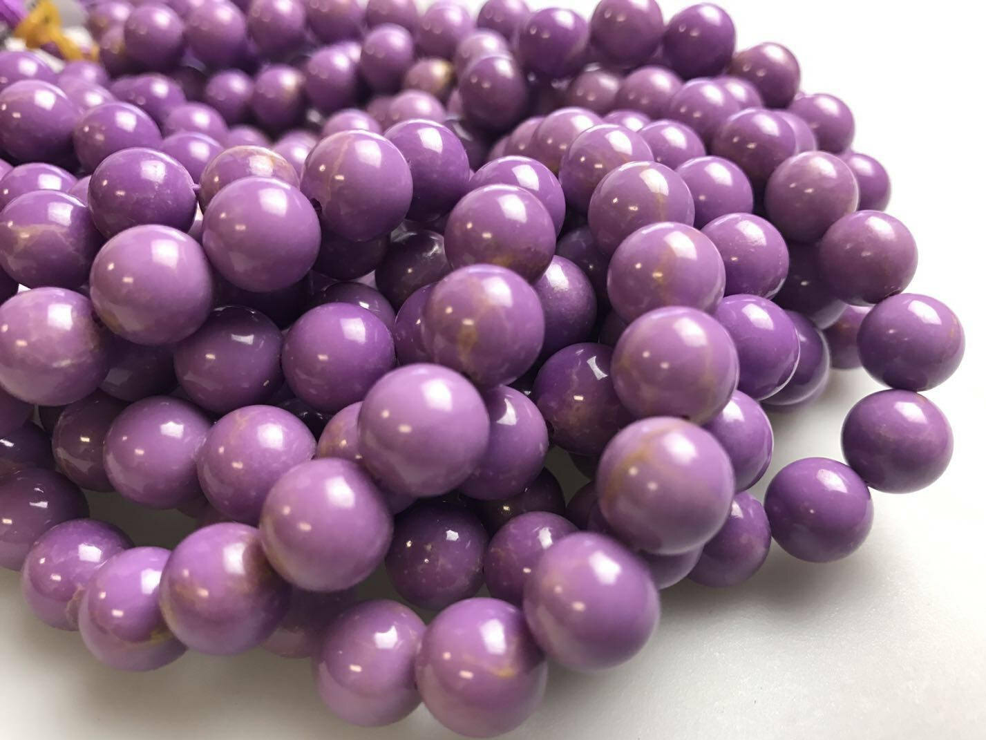 Phosphosiderite Smooth Round Beads 4mm 5.5m 6mm 8mm 9mm 10mm 12mm 15.5″ Strand