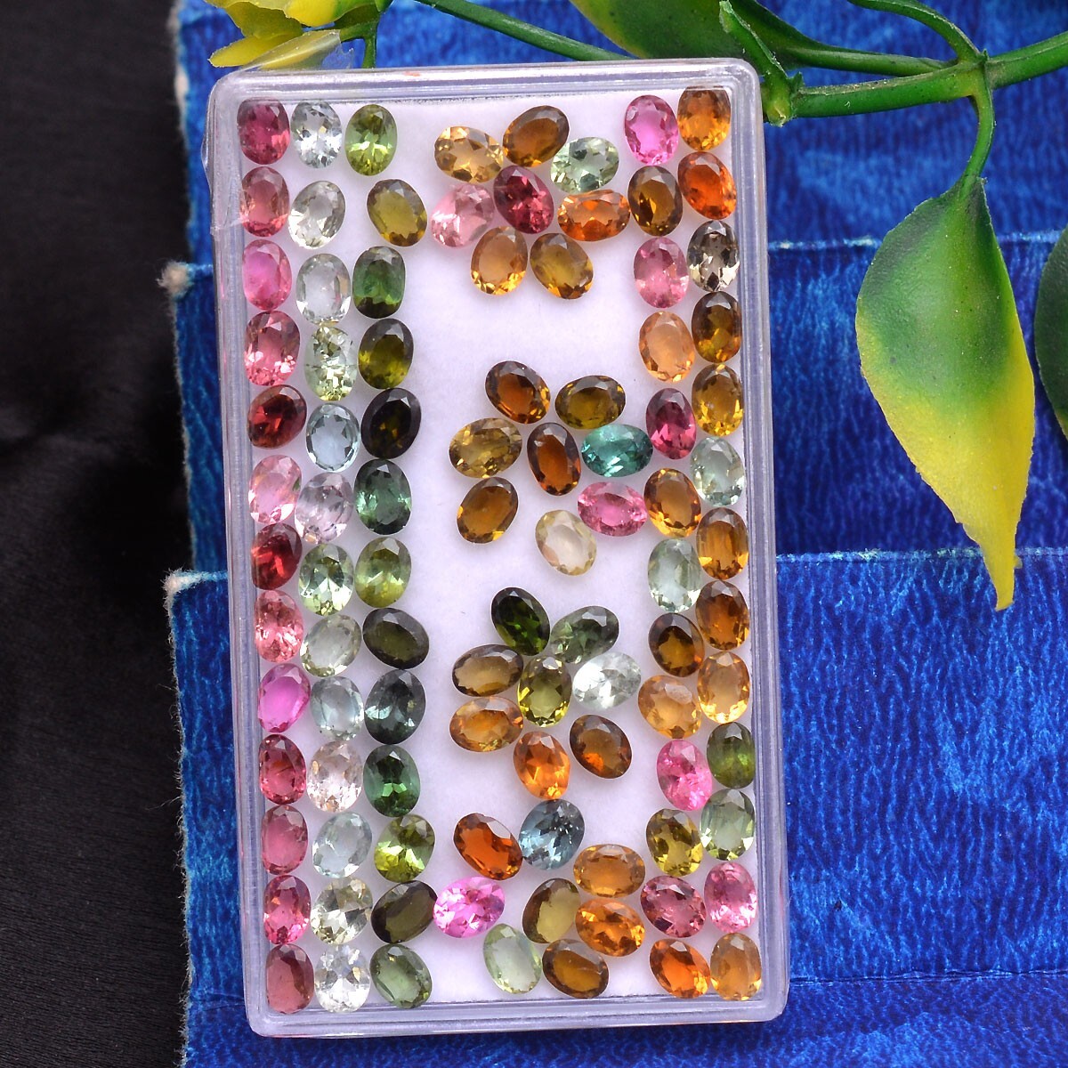 Set Of VVS 24 Pcs Natural Multi Tourmaline 4mmx3mm Oval Cut Untreated Gemstones