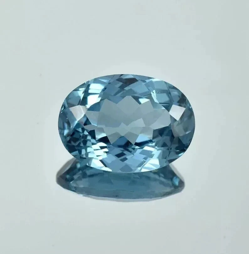 5.30 Ct Natural Santa Maria Blue Aquamarine Oval Cut Loose Certified Gemstone