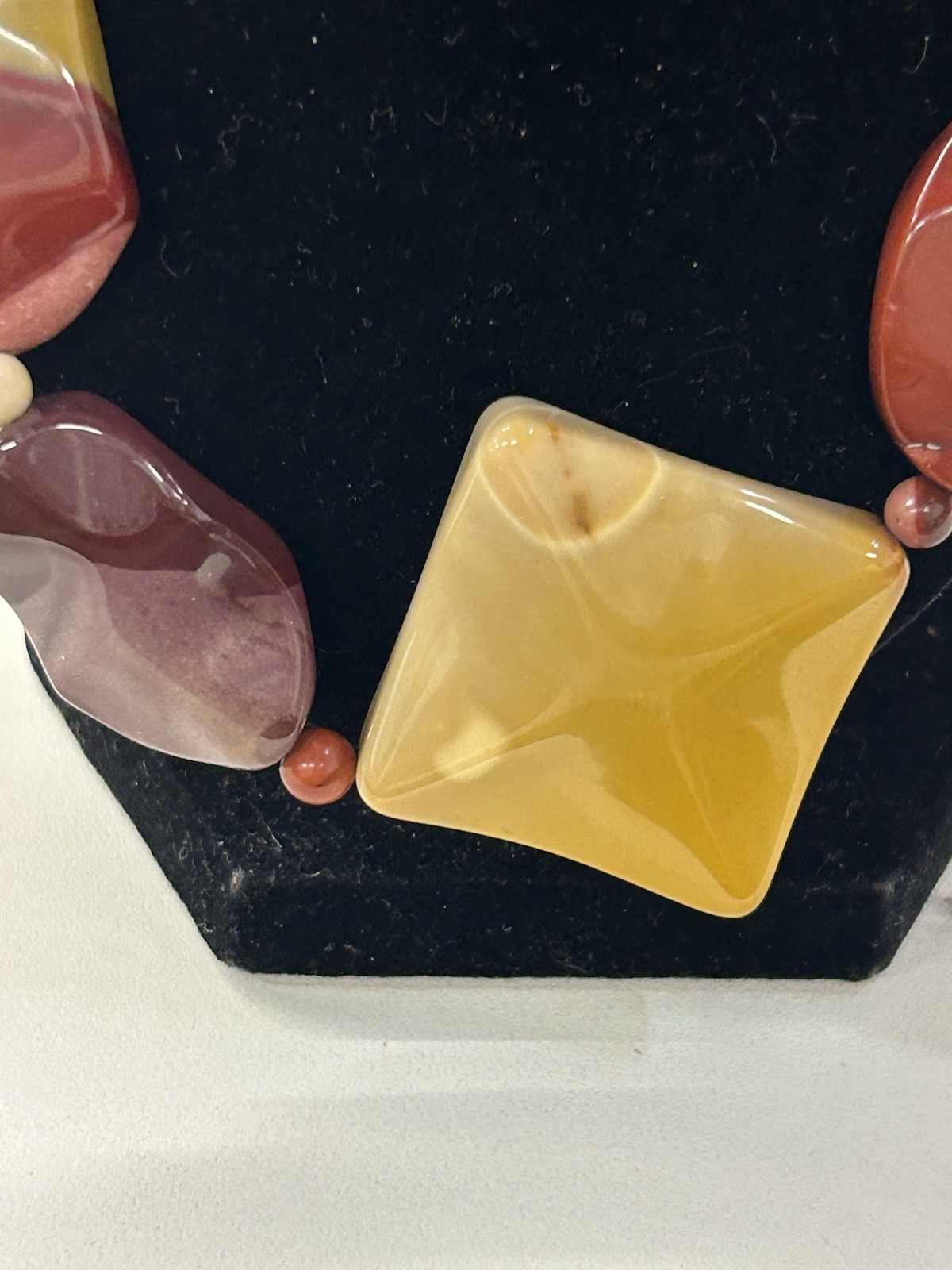 Jay King Mookaite Jasper multicolor beaded statement necklace 925 silver