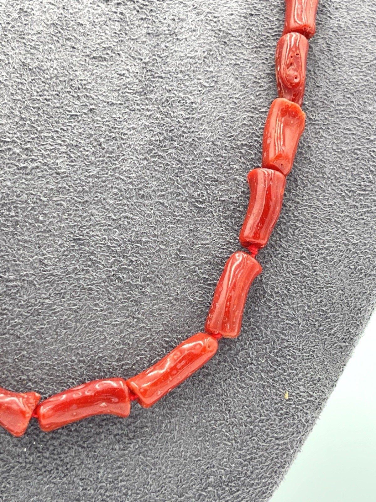 Natural Mediterranean Red Coral Necklace 65cm 39.7g Cannettoni Made In Italy