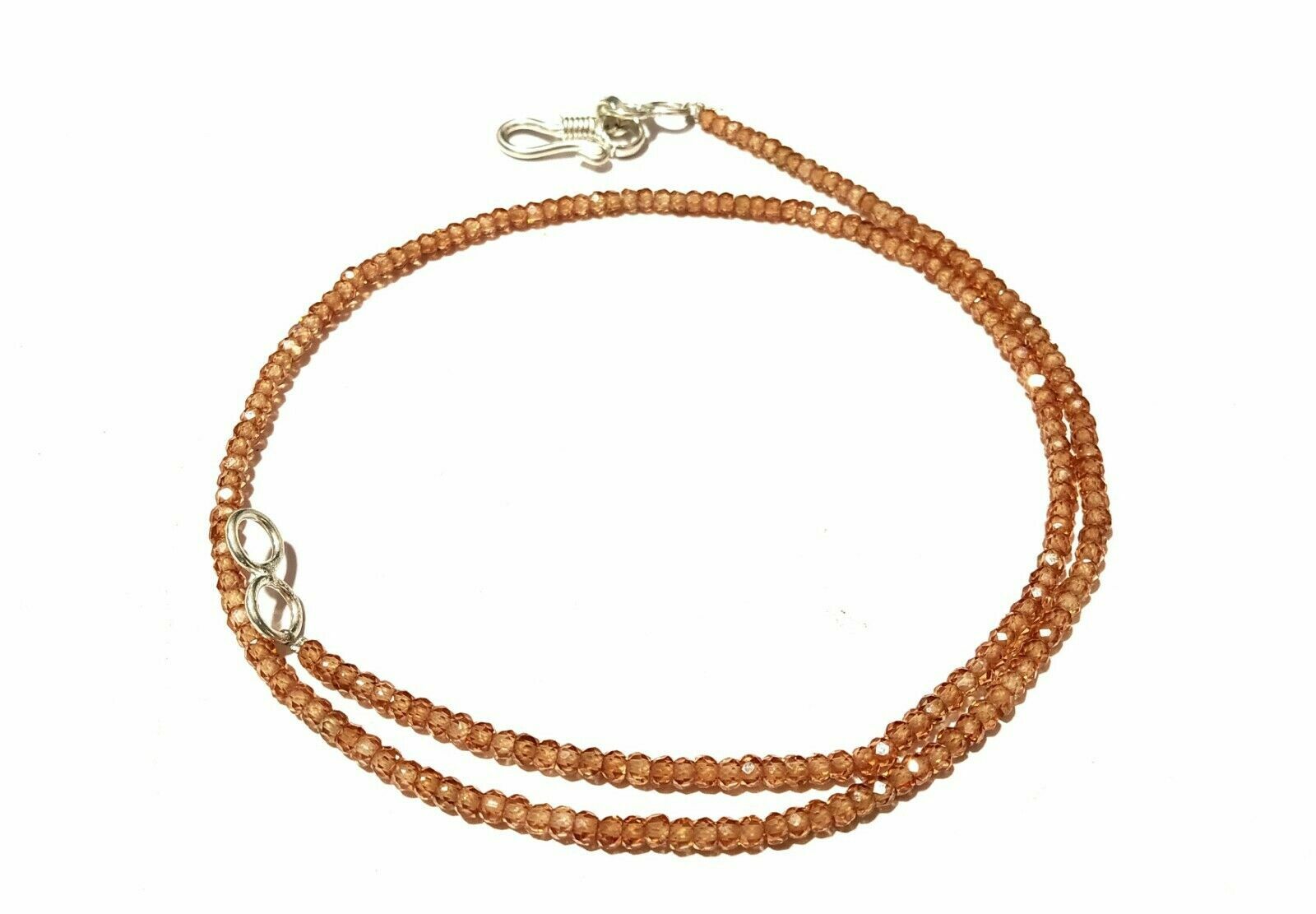 14″-28″inch Necklace Champagne Zircon Rondelle Faceted 3mm Gemstone Loose Beads
