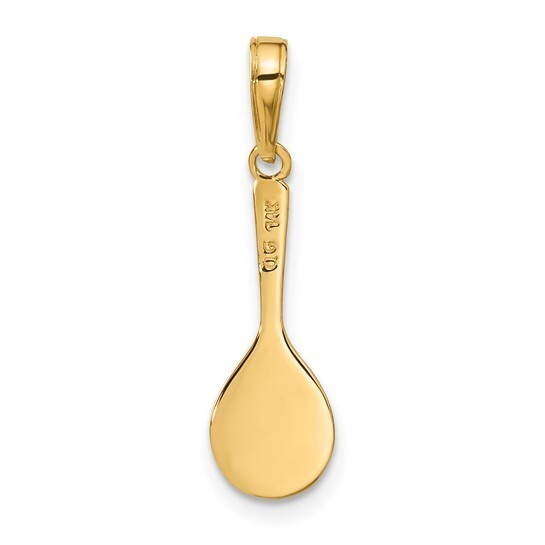 14k Yellow Gold Tennis Racket Racquet and Ball Charm Pendant 0.99 Inch