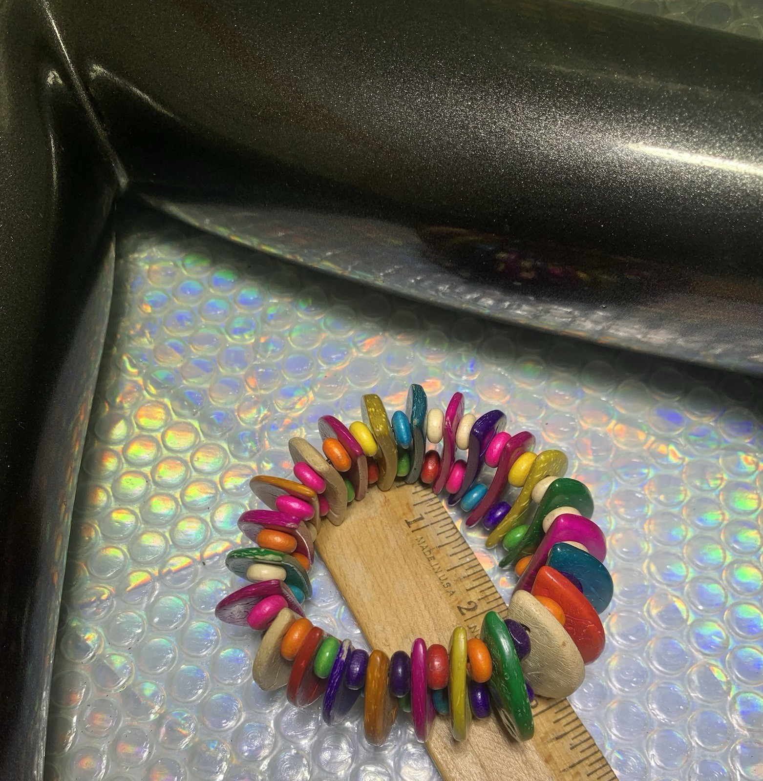 Handmade African Wood Bracelet Support Gift Litter Trash Cleanup In Kenya