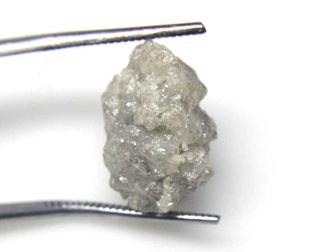 22.03CTS BIG RAW UNCUT GRAY WHITE ROUGH DIAMOND 20.50×12.50×11.05 MM