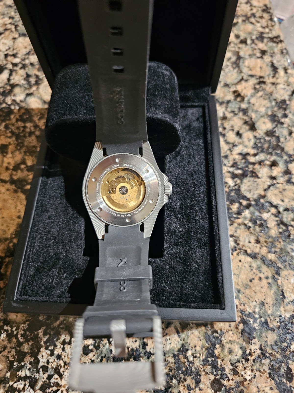 OceanX Sharkmaster 300 Damascus Steel SMS324 Limited Edition 44mm Watch SW200