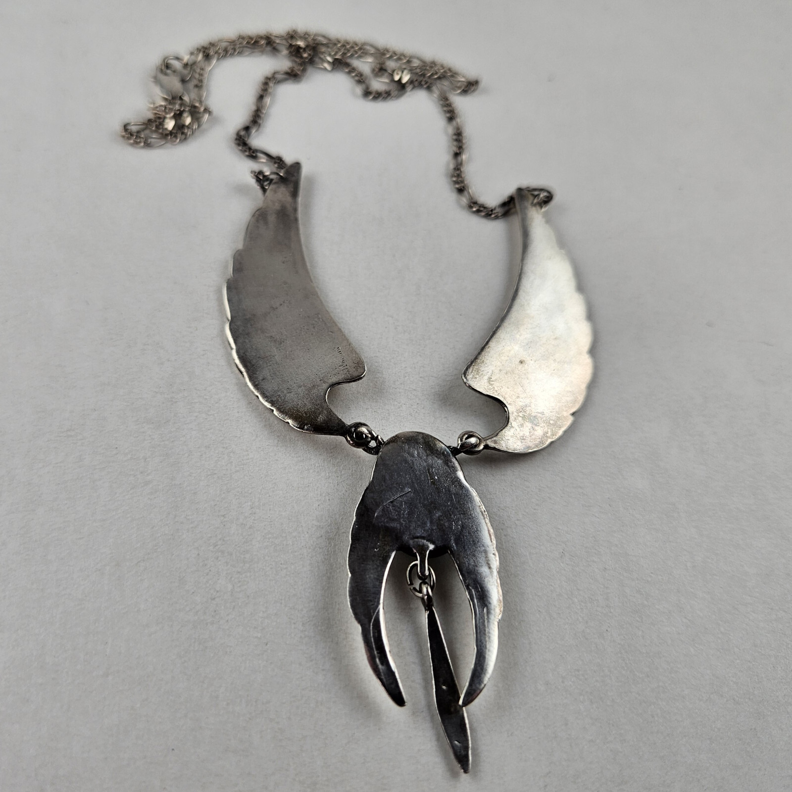 Sterling Silver Necklace Feather Pendant 20 inches 25.0g [8245]