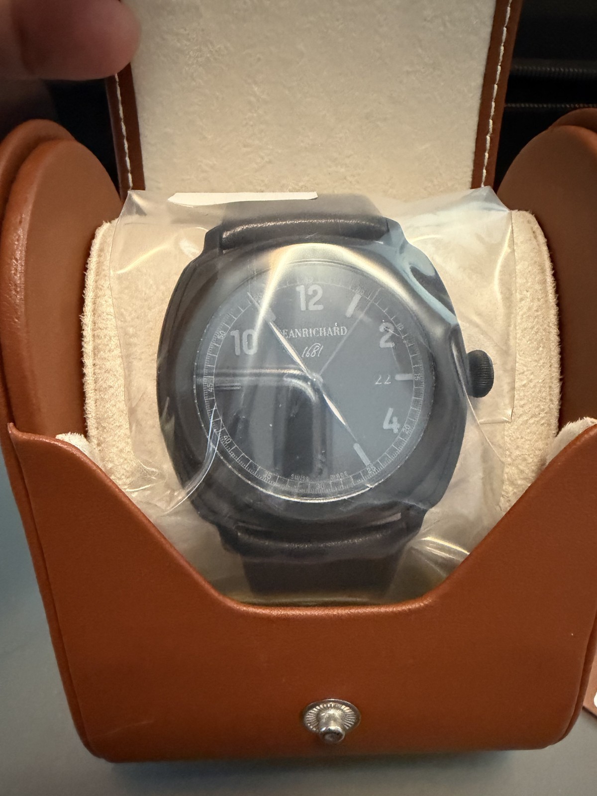 JeanRichard 1681 Central Second Black DLC – 60320-11-652-HB6A