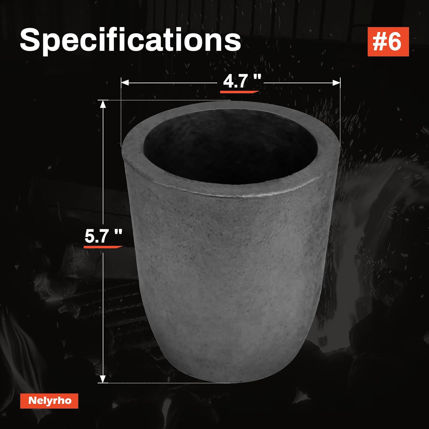 Hand-Held Crucible Pouring Tongs/Rack with a Graphite Crucible, Work with Crucib