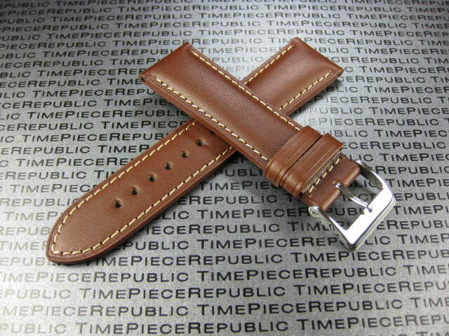 21mm Dark Brown CALF LEATHER STRAP Watch Band for IWC PILOT Top Gun PORTUGUESE 3
