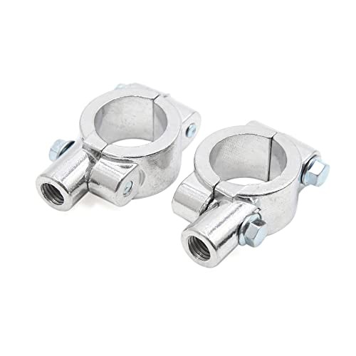 1 Pair M10 x 1.25 Thread Rearview Mirror Holder Clamp Adapter for 1inch