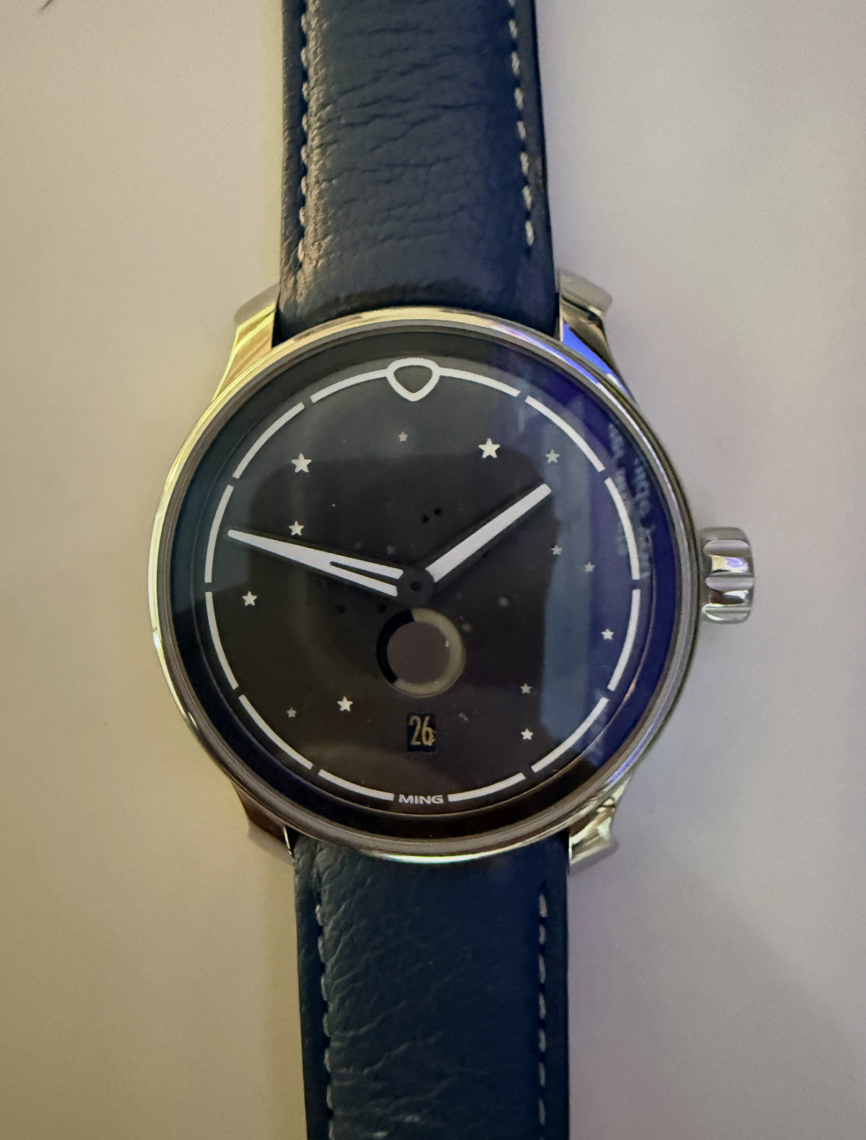 MING 37.05 Series 2 Moonphase 2025 Stainless Steel Box & Papers Full Set- Used
