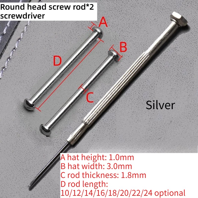 Strap Screw Rod Notch Strap Connection Rod Stainless Steel Watch Strap Rod