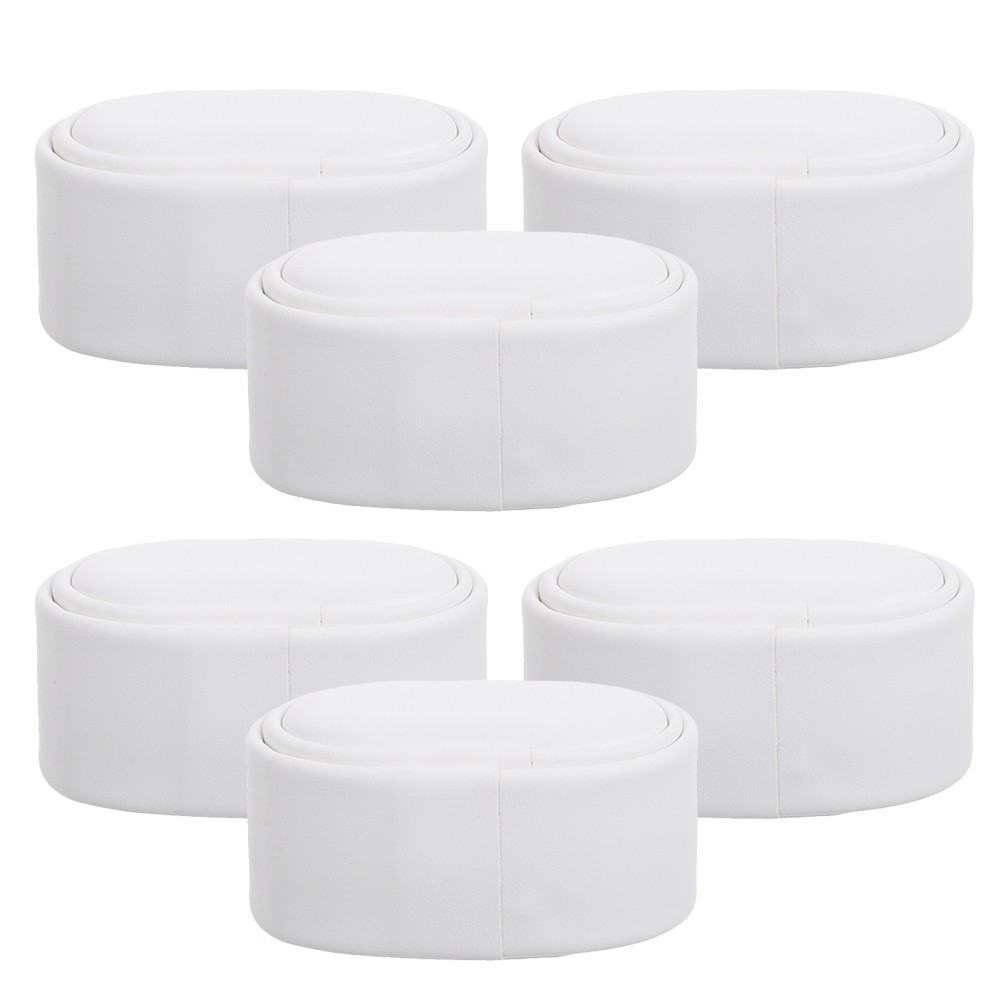 6Pcs Reusable Watch Winder Cushion Soft PU White Pillows for Watch Cases