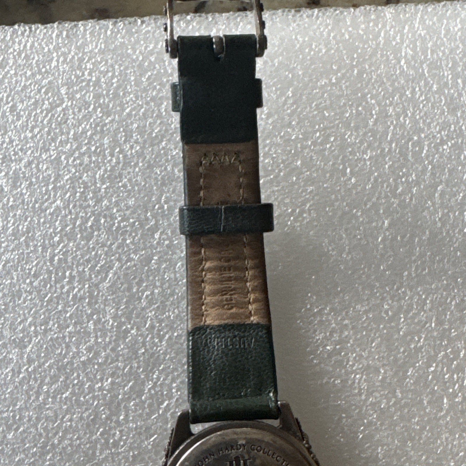 John Hardy Watch Gold Original Green Crocodile Band 4873 Please Read Description