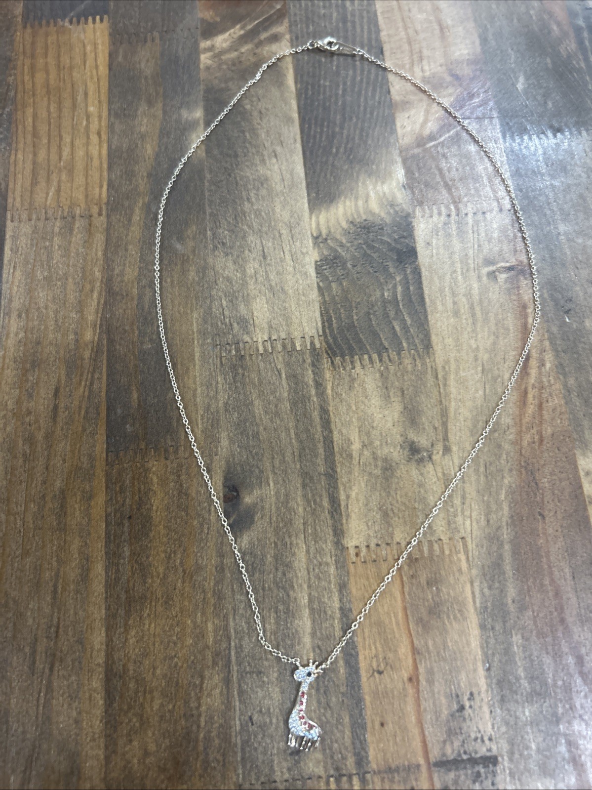 18.25” Sterling Silver CAH Cable Chain Giraffe Pendant 2.53 Grams