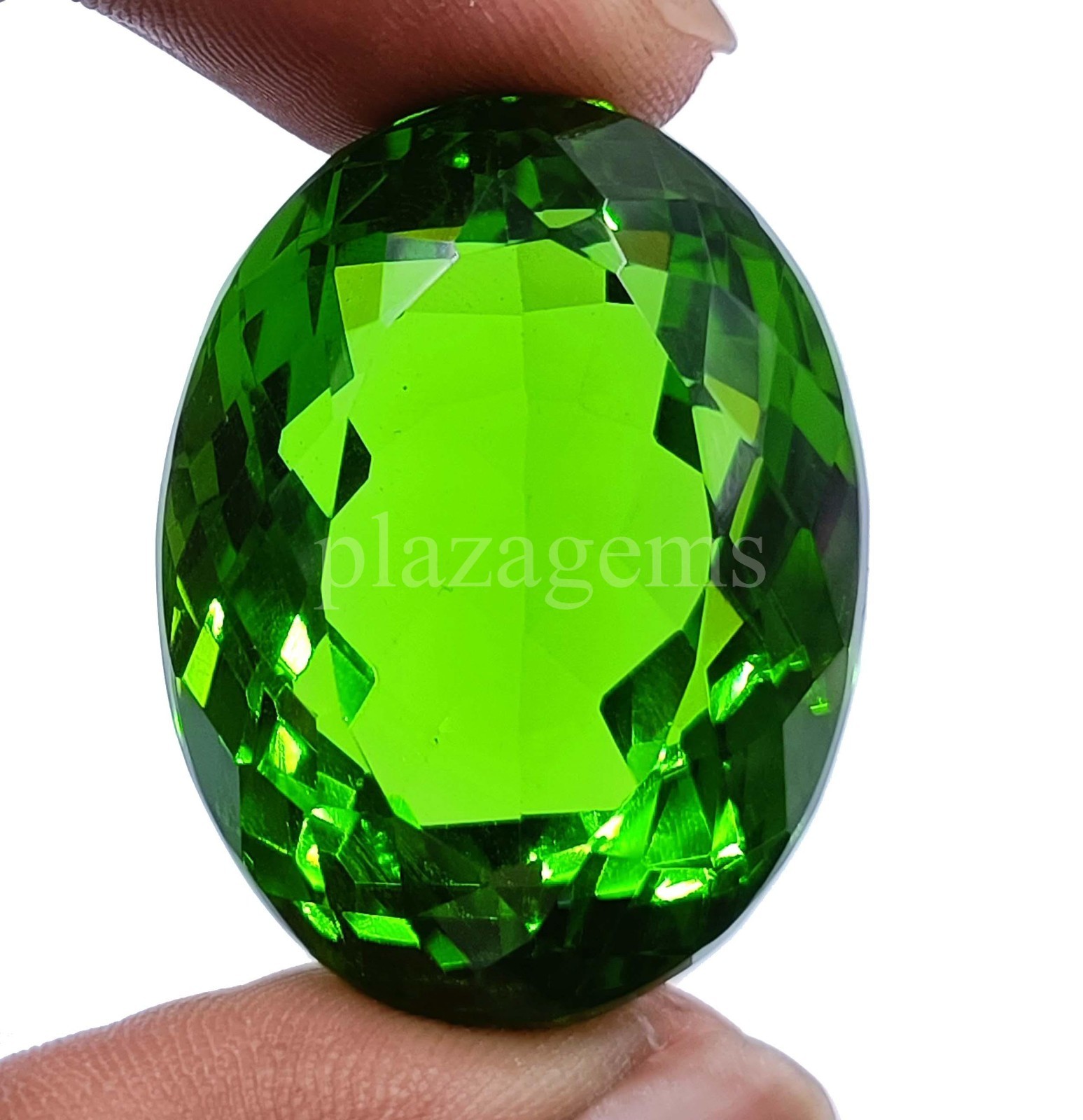 Green Peridot Shiny Oval Cut 101.95 Ct Certified Transparent Loose Gemstone 5ARB