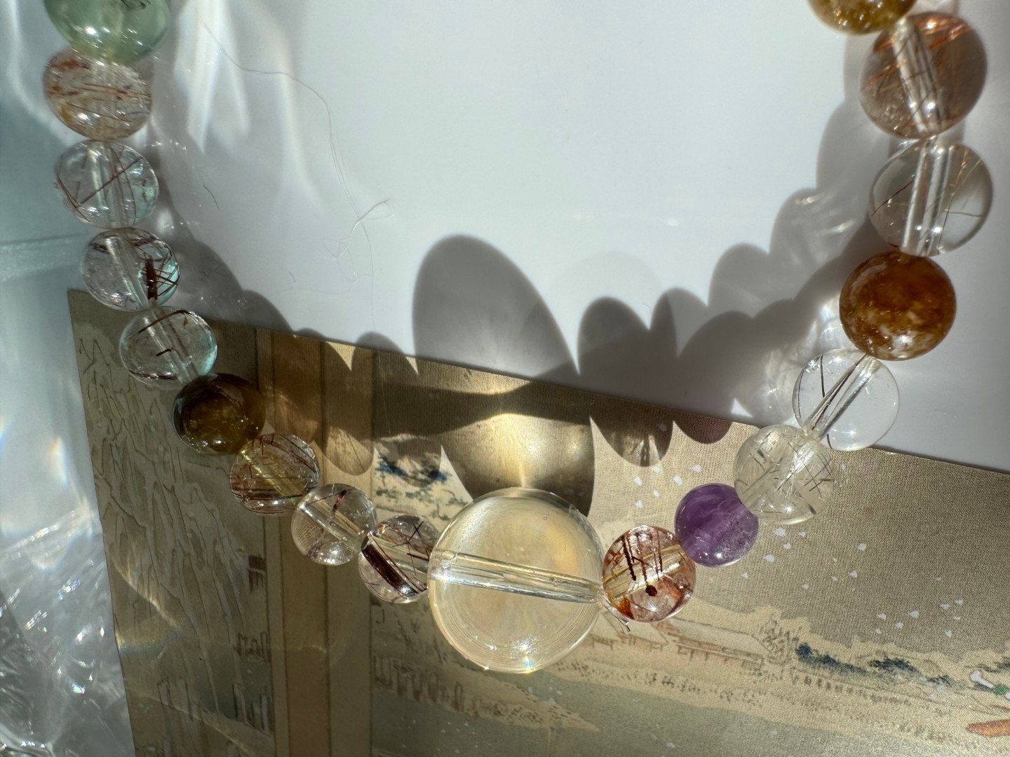 MultiGemstone Quartz Crystal Vibrant Energy and Harmony