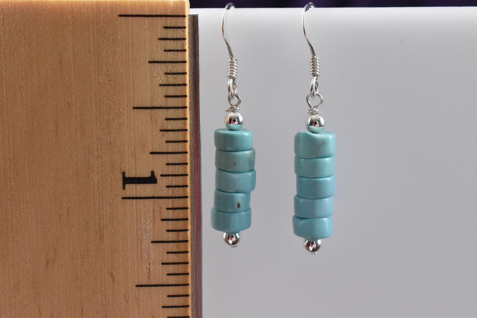 Sophisticated Southwestern Magnesite Turquoise-Style 925 Silver Dangle Earrings