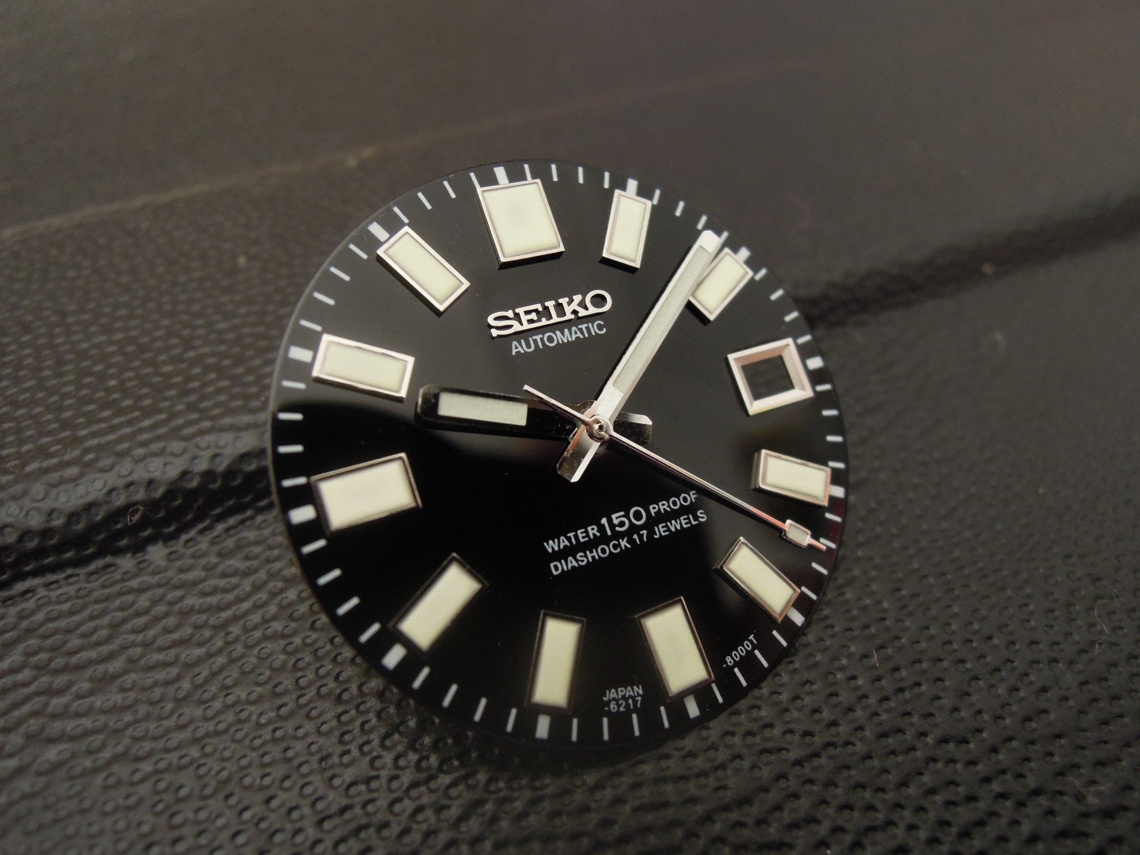 NEW BLACK GLOSSY 62MAS STYLE DIAL & HANDS LARGE DIVERS SKX031-033 /SKX007 WATCH