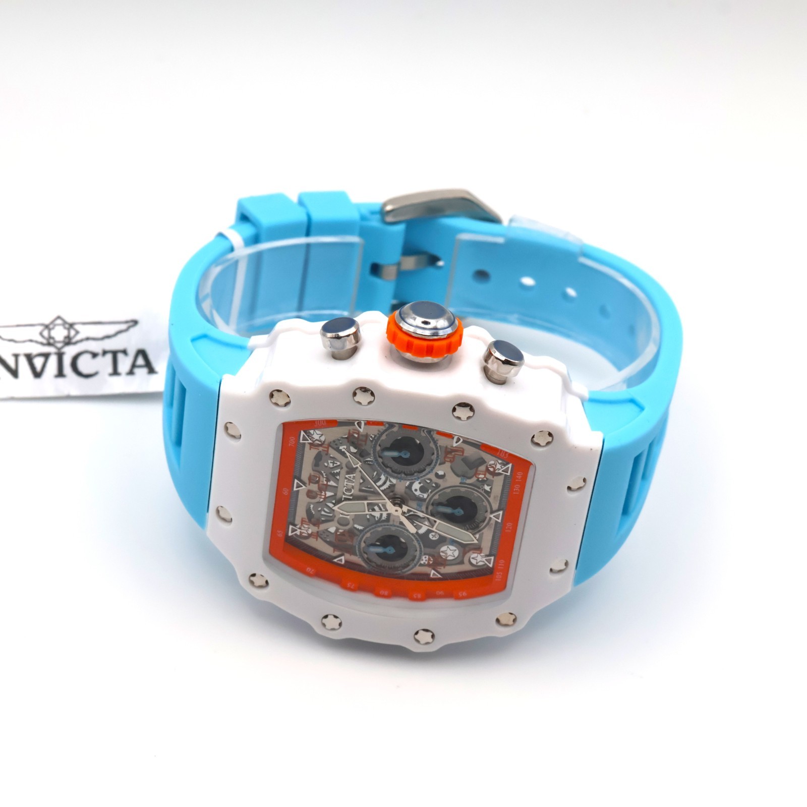 Invicta Racing Valxor Unisex Watch – 40mm, Light Blue (69774)