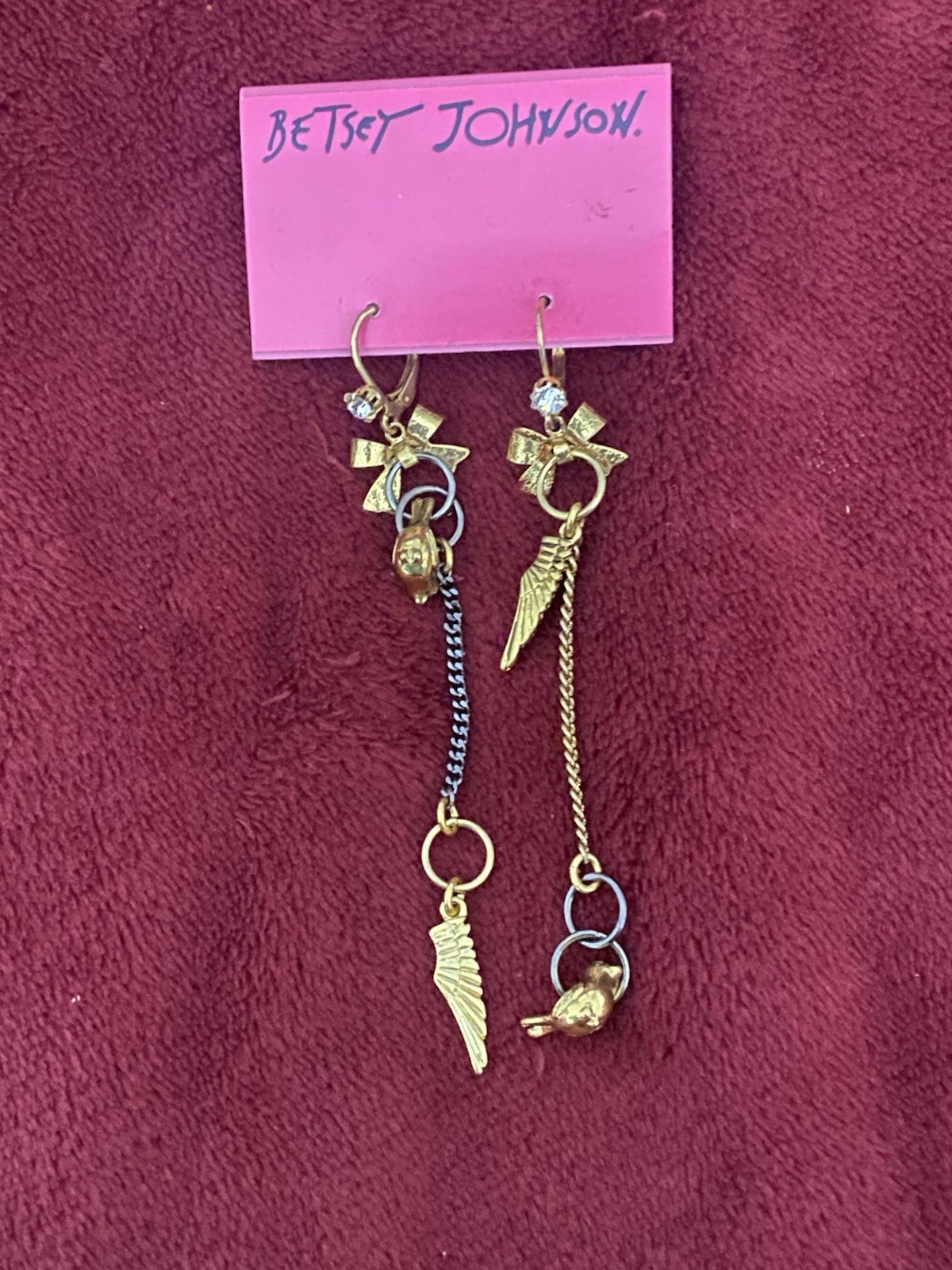 Betsey Johnson Dangly Earrings NWT