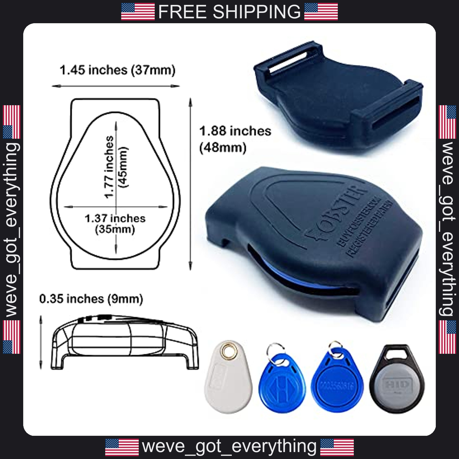 Single Black Food Theme Silicone Key Fob Bracelet for Adults