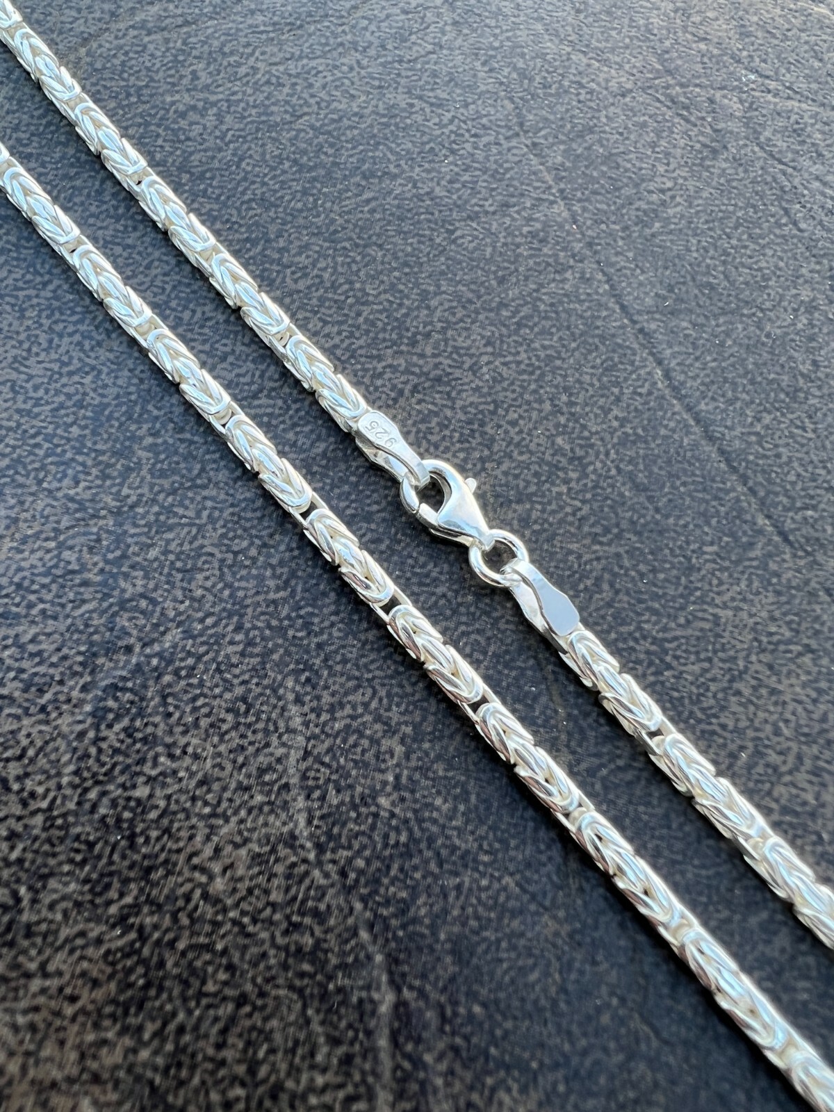 Real Solid 925 Sterling Silver Byzantine Rope Chain Necklace 2mm 16-30″ Length