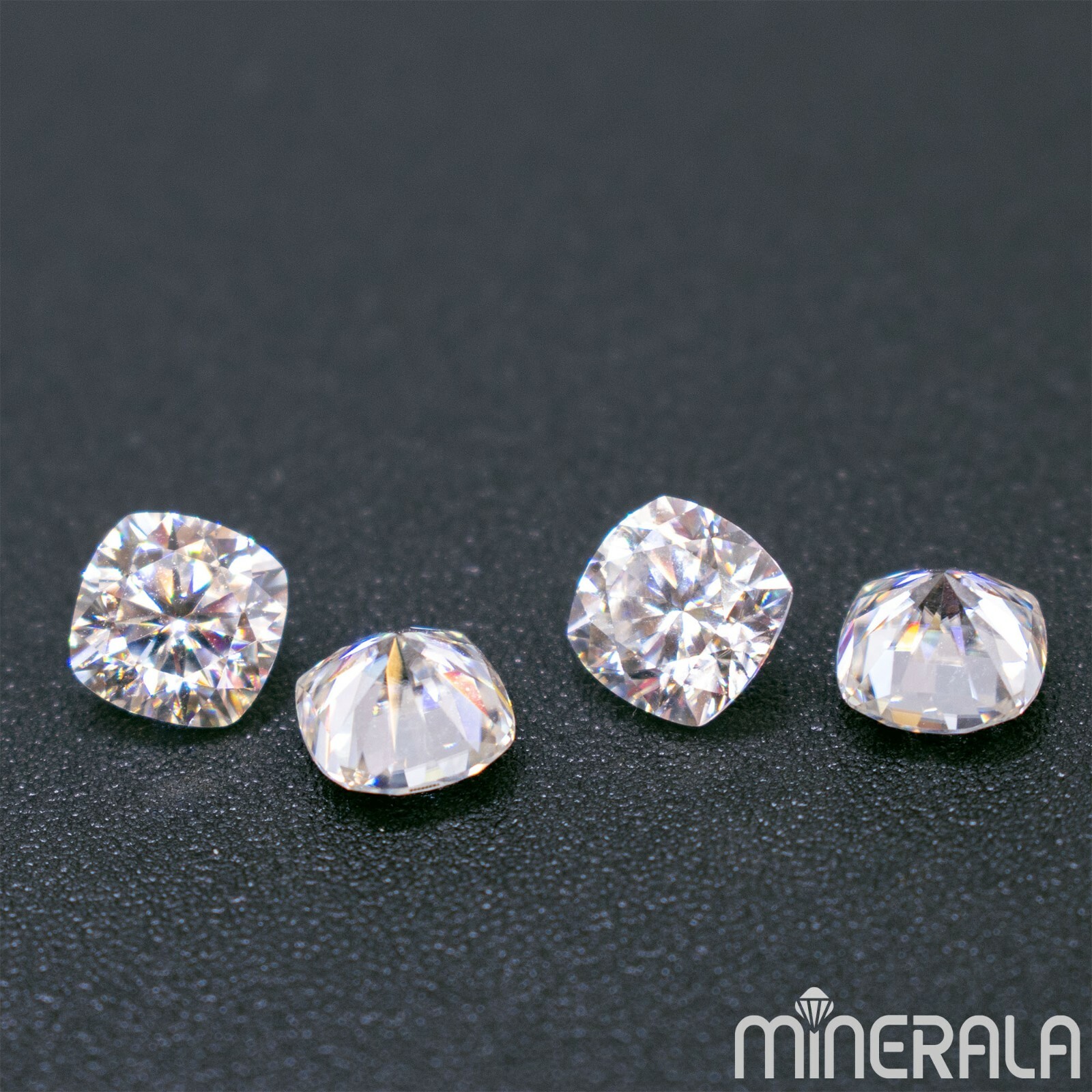 MOISSANITE GEMSTONE CUSHION FACETED 6mm LAB DIAMOND CUT D-E VVS CLARITY WP0273F