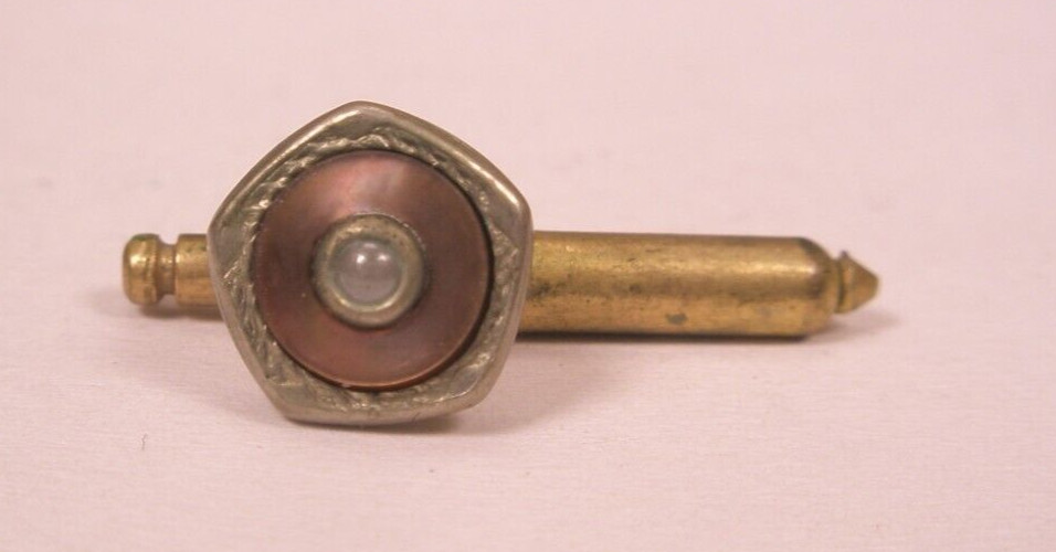 SINGLE (1) 5/16″ Gray Pentagon Mother of Pearl Vintage Formal Tuxedo Stud c135
