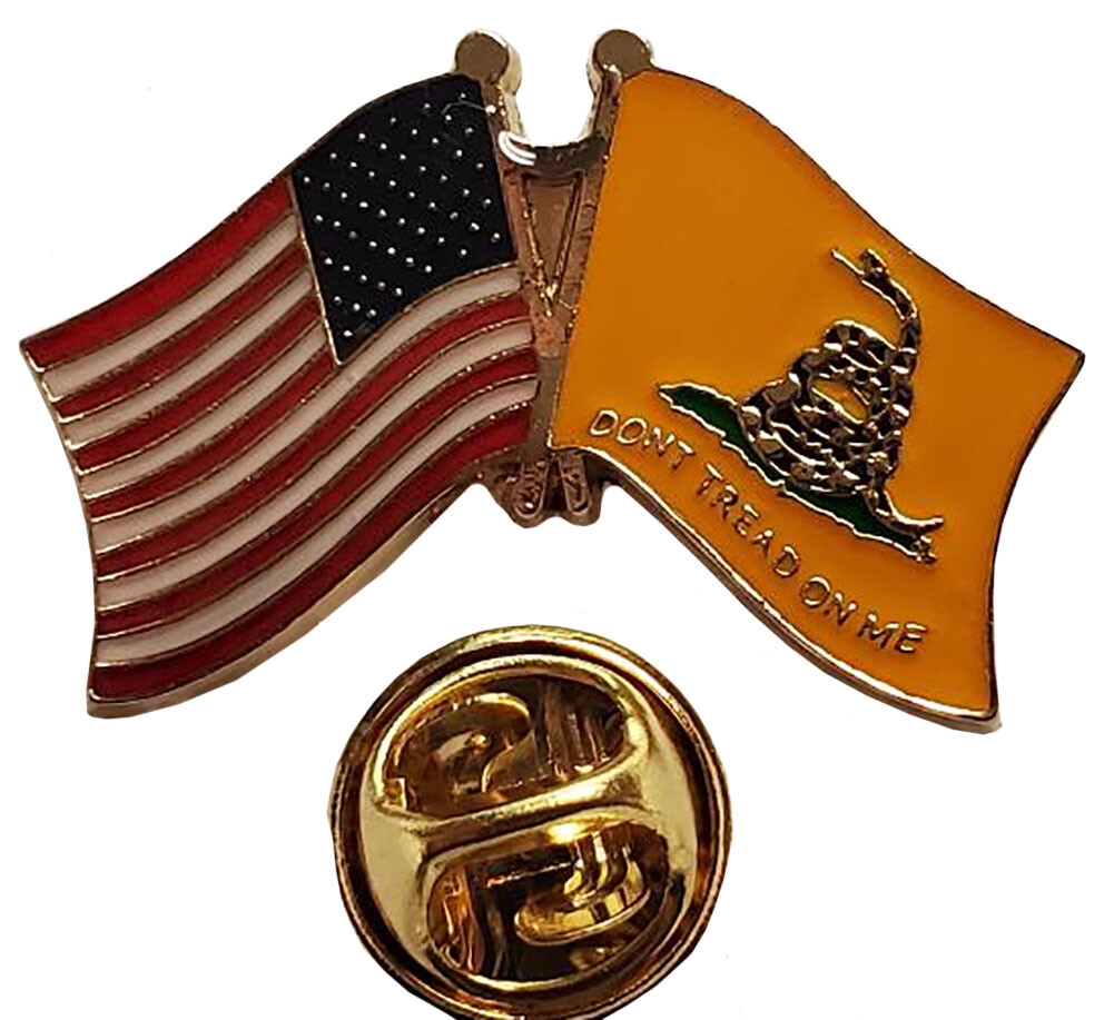 USA American Gadsden Don’t Tread on Me Flag Hat Cap Lapel Pin Trump 2028