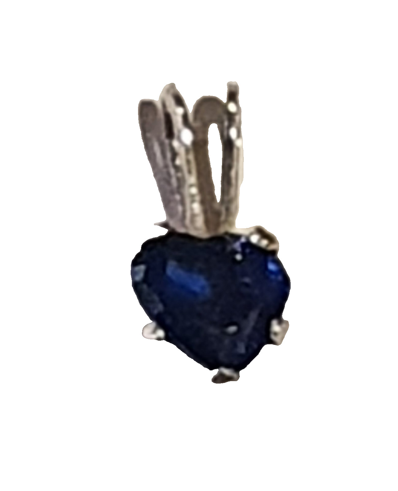 Zircon Pendant Heart – Faceted Gemstone Blue 5x5mm – Kids