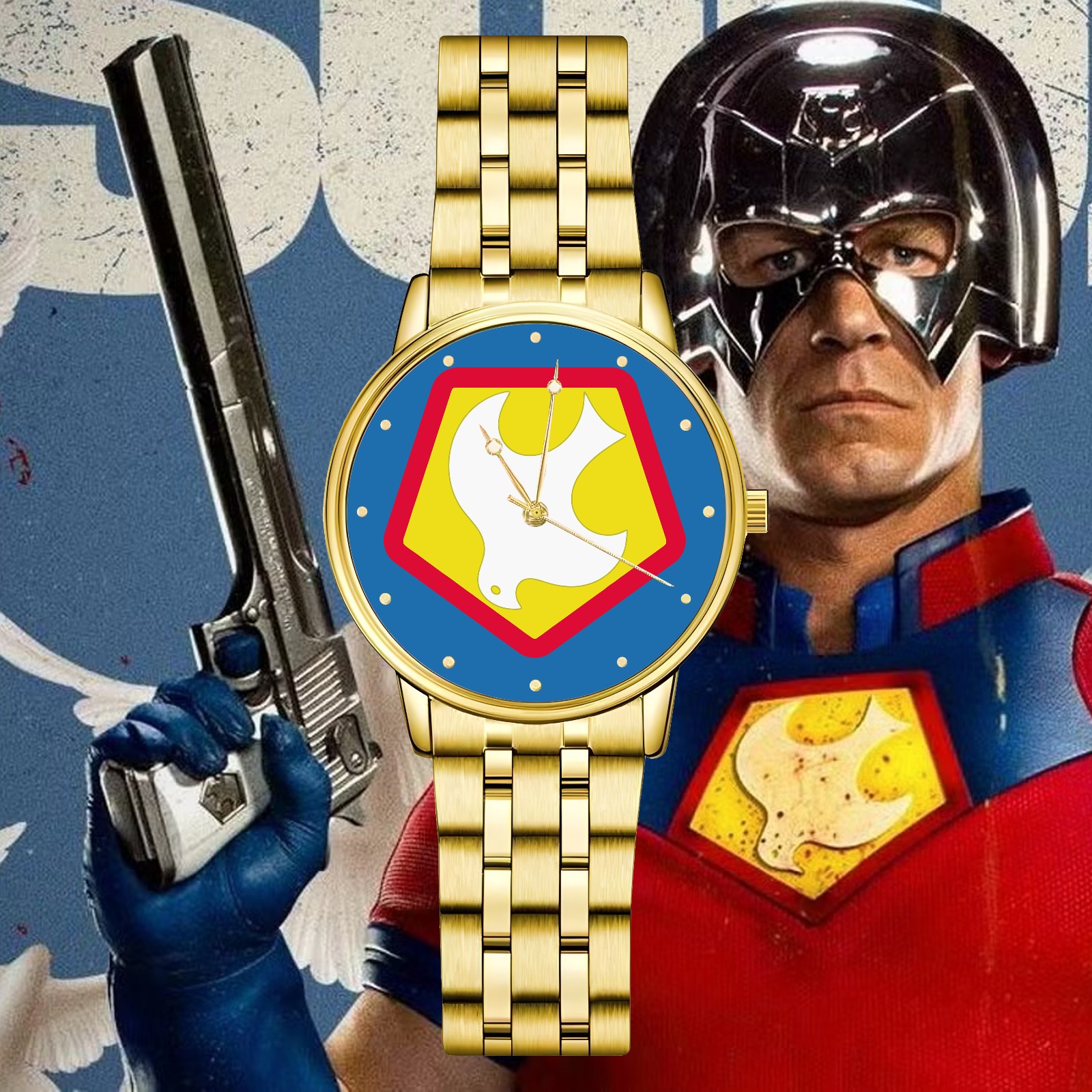 Peacemaker DC Comics Engraved Wristwatch