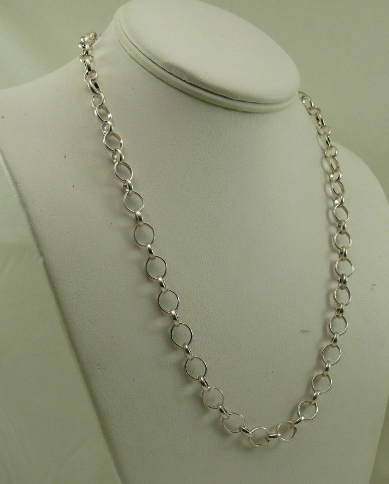 Sterling Silver Necklace 19 1/2 Inches