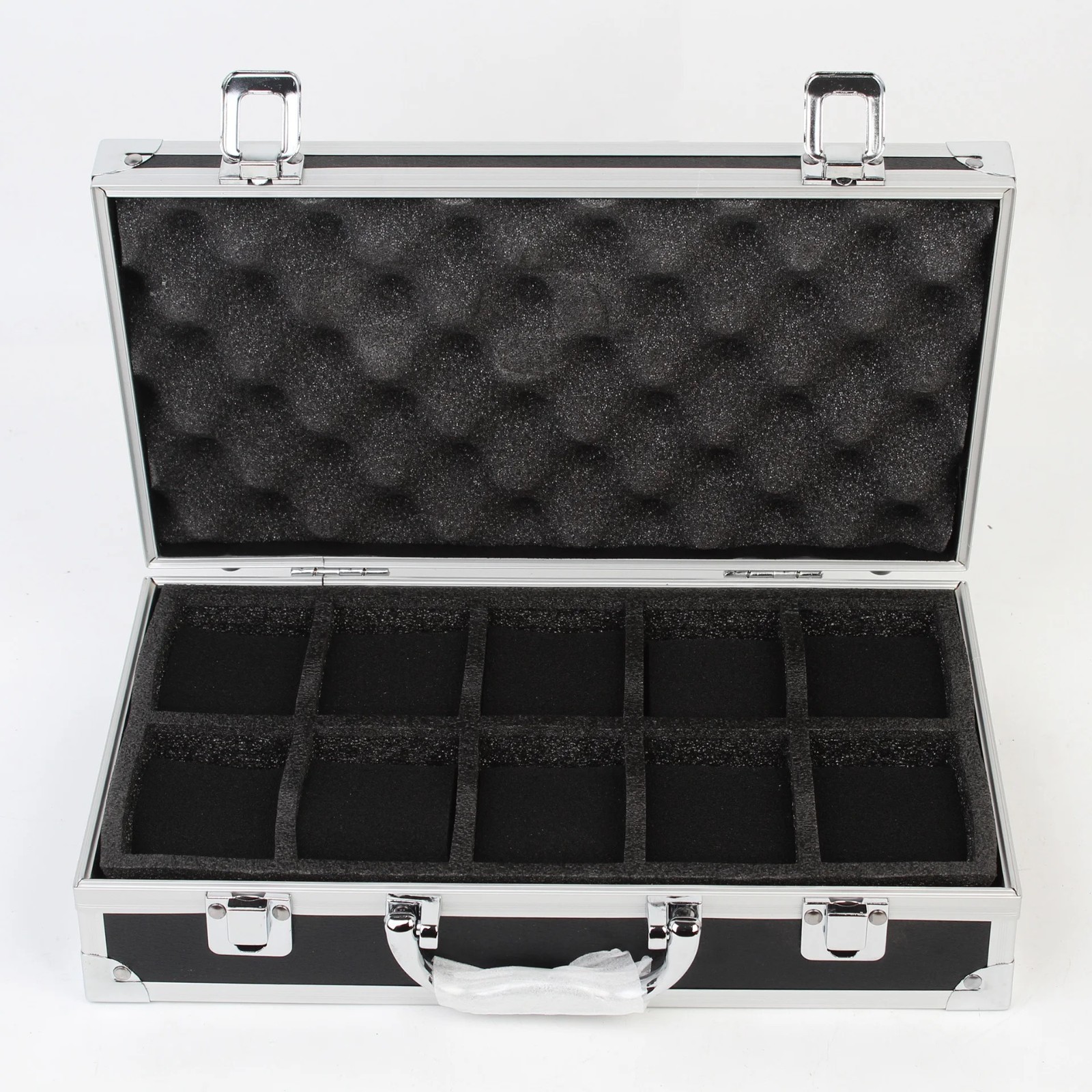 10/12/18 Slots Locking Watch Display Briefcase W/ Anti-Sleek Pads Box Jewellery