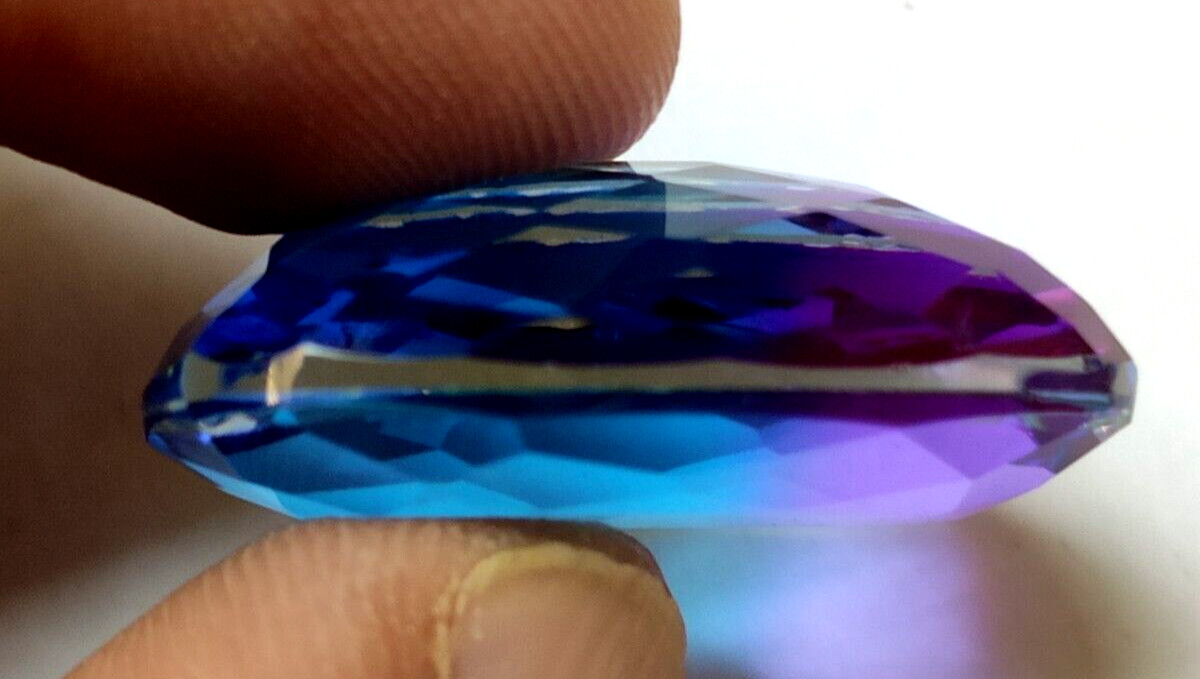 42.00 Ct. Large Ametrine Cushion Faceted Cut Loose Gemstone for Ring & Pendant
