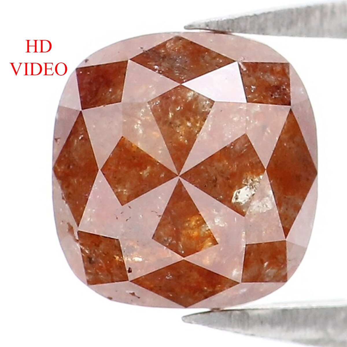 1.47 CT Natural Loose Cushion Diamond 6.40 MM Brown Color Cushion Diamond LQ9964