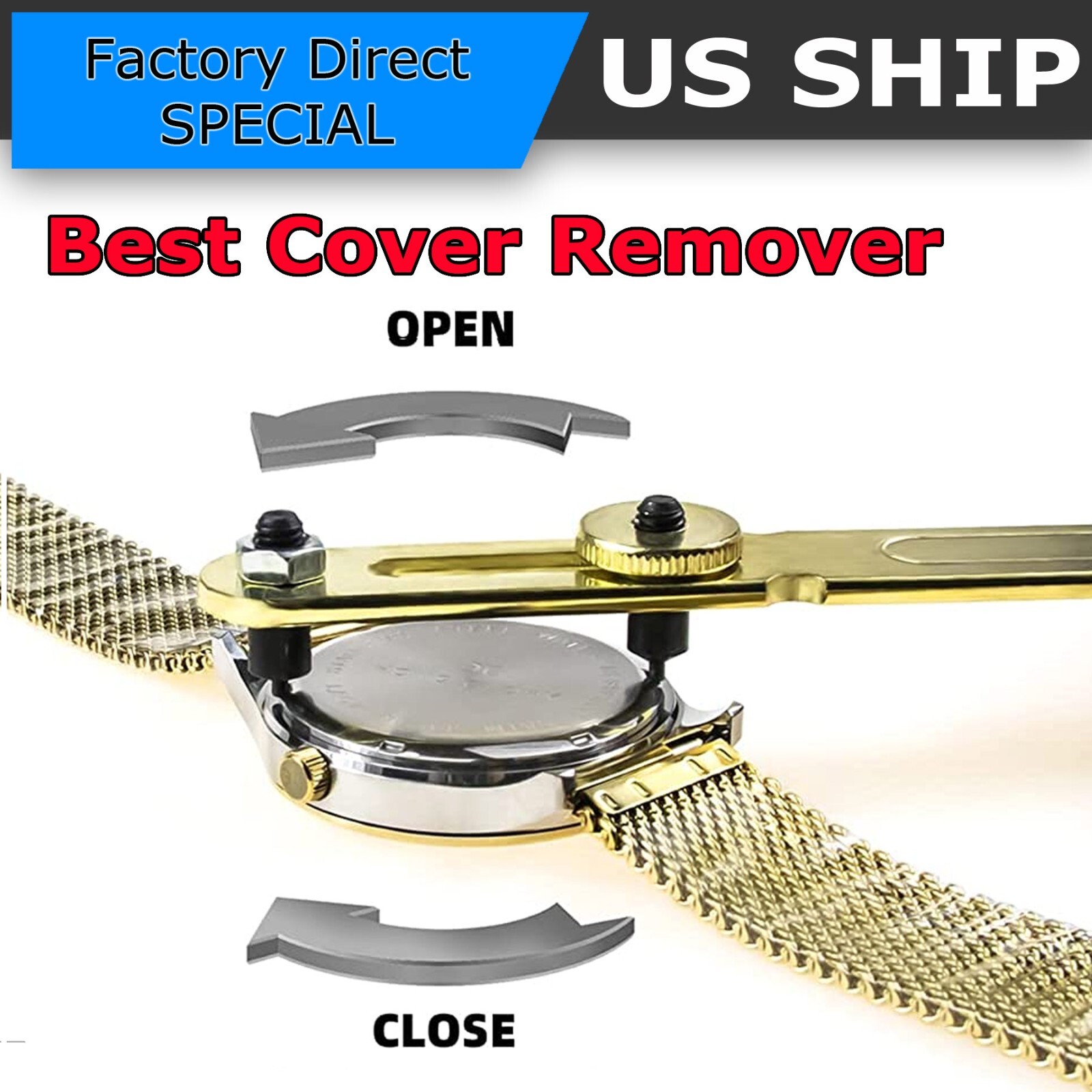 Watch Back Case Cover Opener Adjustable Handy Remover Repair Watchmaker Tools