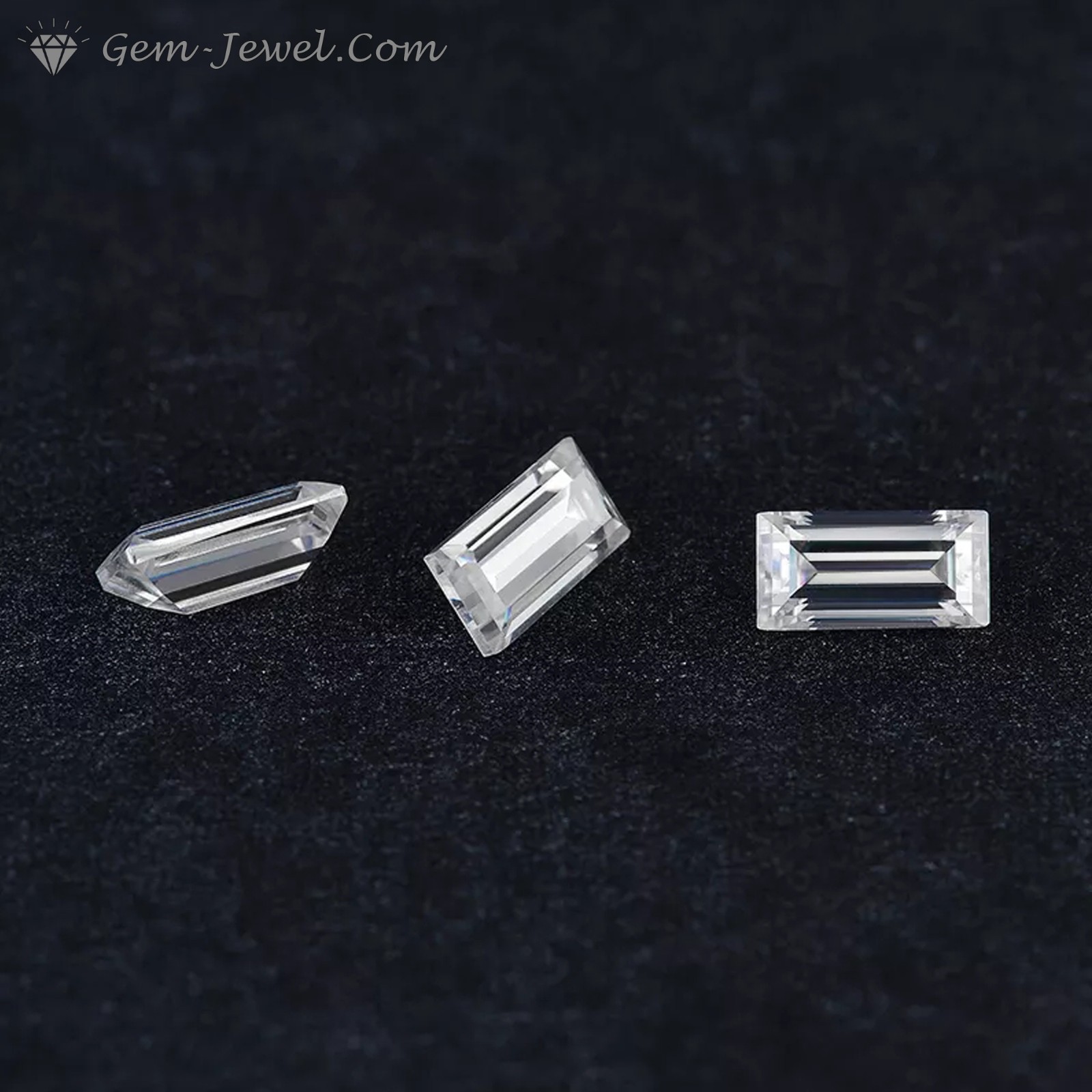 Straight Baguette Cut Moissanite, Colorless Loose Gemstone for Jewelry Making