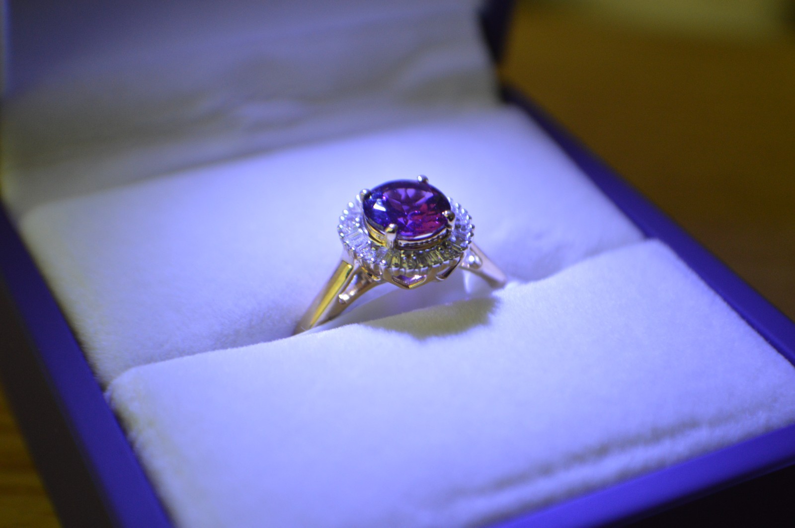 1.63ct Premium Ember Garnet / Diamond Ring 10K Yellow Gold Size 8 AGI Certified