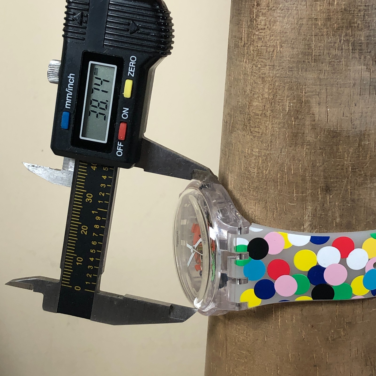 Swatch Unisex Dress Skeleton Dial Spot The Dot Plastic Band Quartz 40mm Watch 8″