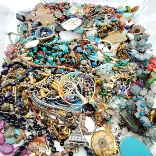 Jewelry 1 LB WEARABLE Bulk Lot Estate Vintage to Modern Costume- LOOK#G98