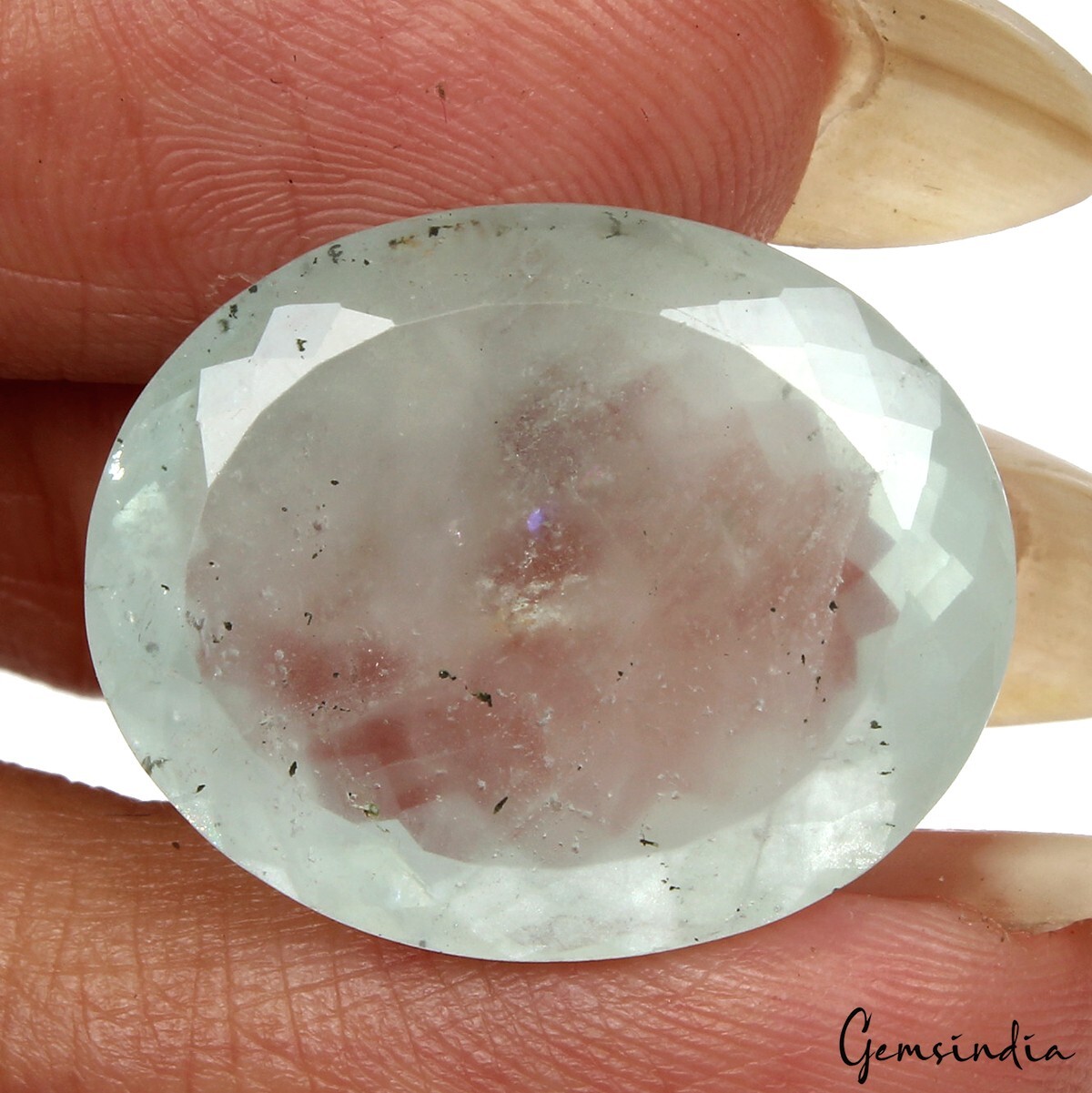20.50 Cts Natural Unheated Aqua Blue Aquamarine Oval Cu Huge Size Gem For Ring