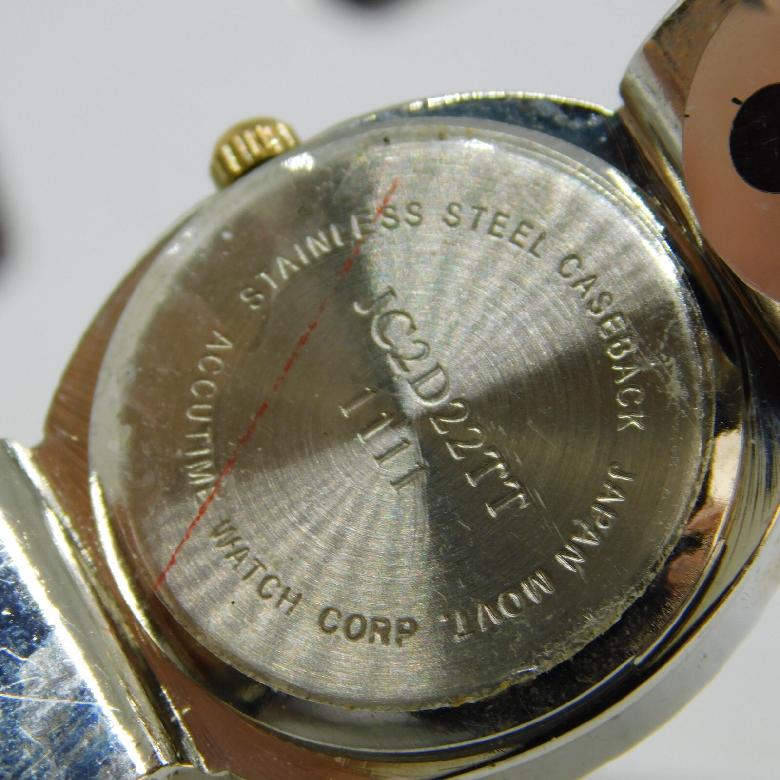 Accutime Watch Corp. JC2D22TT Cuff Bracelet Women’s Watch Sz. 6 1/4″ New Battery