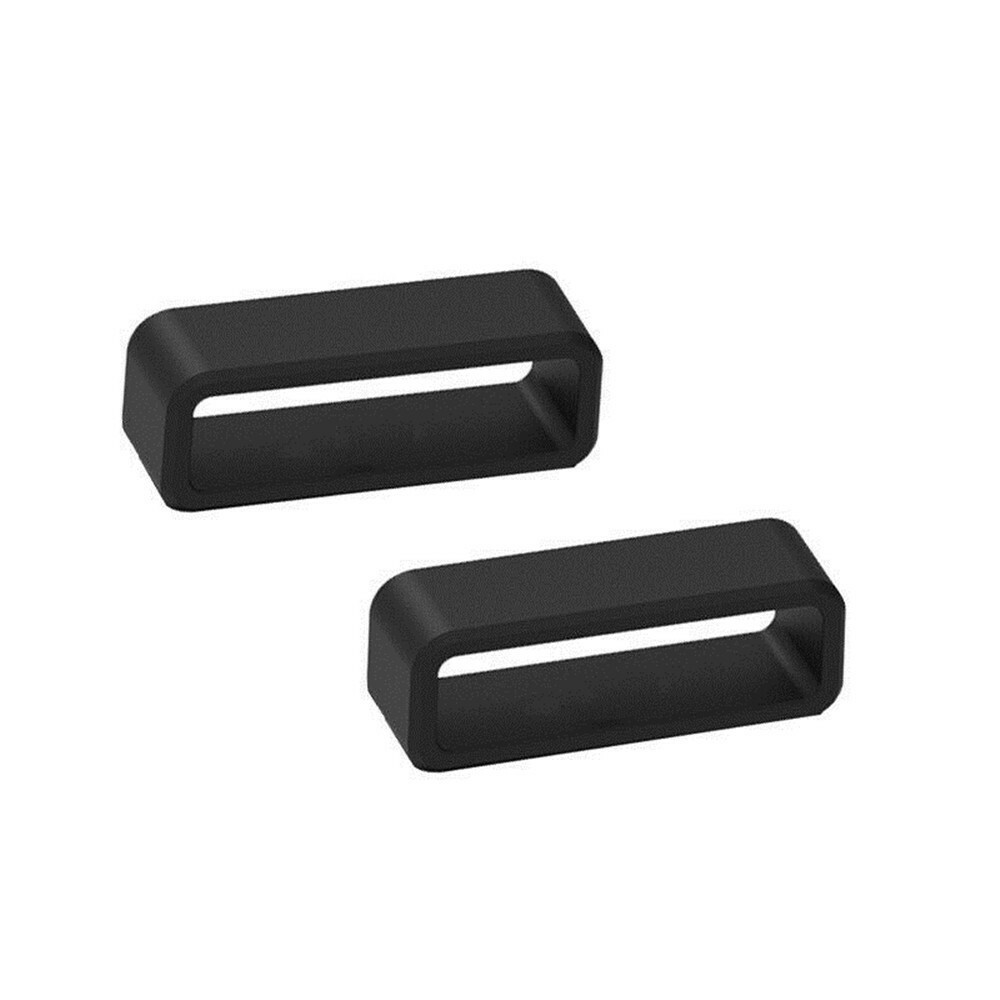 2pcs Silicone Watch Band Strap Hoop Loop Retainer Buckle Holder Ring Keeper