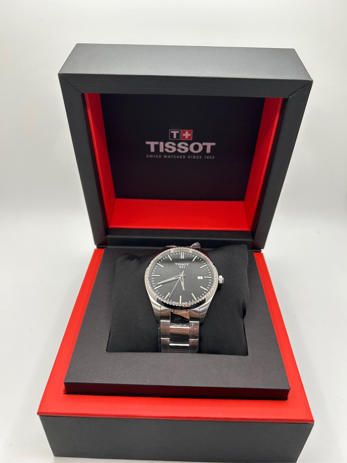 Tissot Men’s Swiss PR 100 Stainless Steel Bracelet Watch 40mm – Black 1