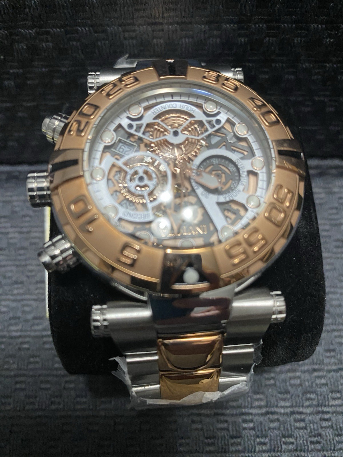 Invicta 47mm Subaqua Noma I Silver & Rose Gold Z60 Quartz LE Watch,Model#33365