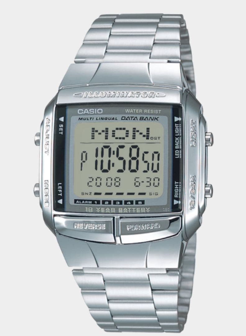 CASIO DB-360-1AJH COLLECTION ILLUMINATOR Mens Watch Silver