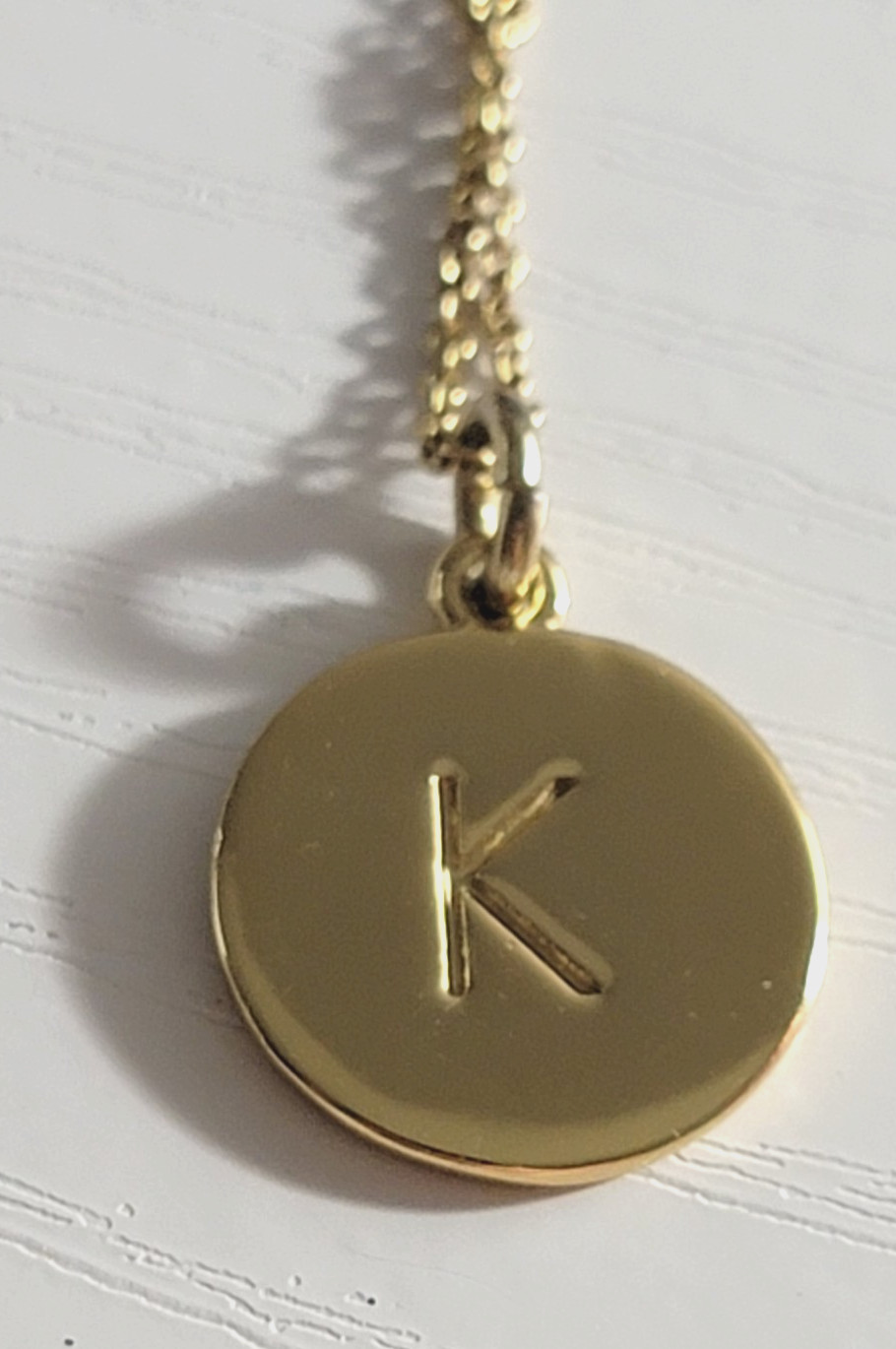 Kate Spade New York Initial K Pendant Necklace 12K Gold Plated One In A Million